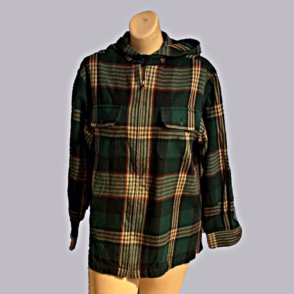 Very Cool Lauren Unlined Plaid Hoodie Shirt Jacket NWOT PM